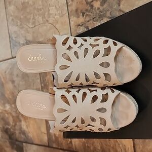 Charles by David cork wedges beige 8.5